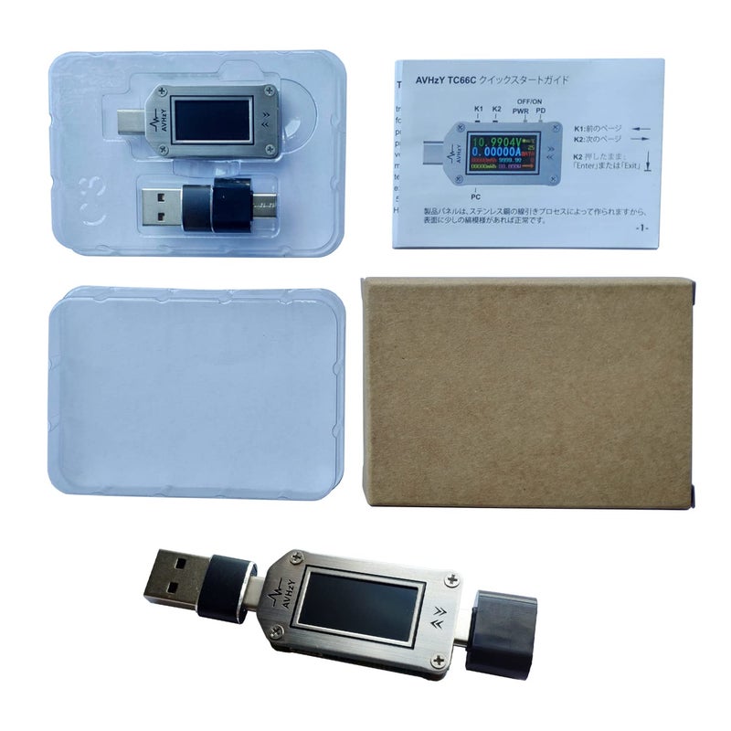 AVHzY TC66C USB Meter 30V 5A Type-C Voltage Current Power Meter, PD Trigger, Charger Power Bank Tester, Color Digital LCD Display USB Tester - Image 4
